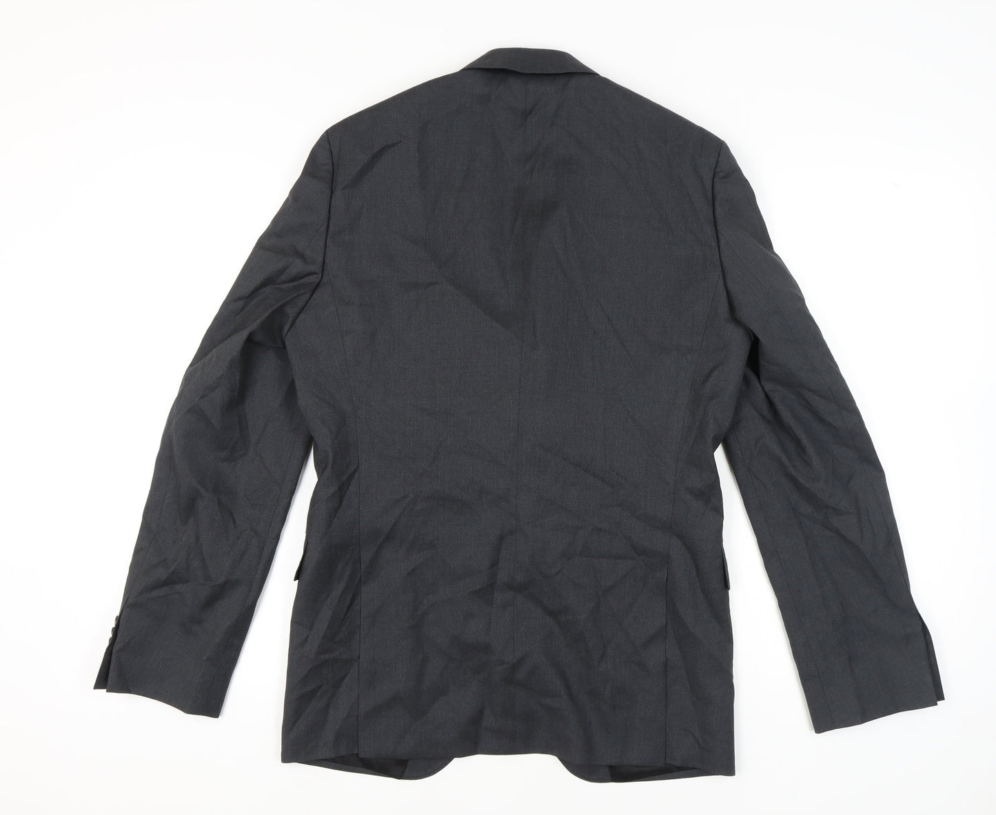 Hugo Boss Men’s Grey Wool Blazer Jacket Size 38R Regular Fit