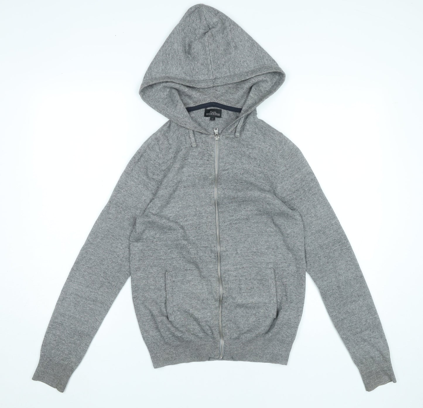 Next Men's Grey XS Full Zip Hoodie Cotton Long Sleeve