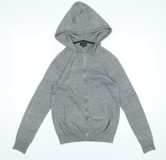 Next Men's Grey XS Full Zip Hoodie Cotton Long Sleeve