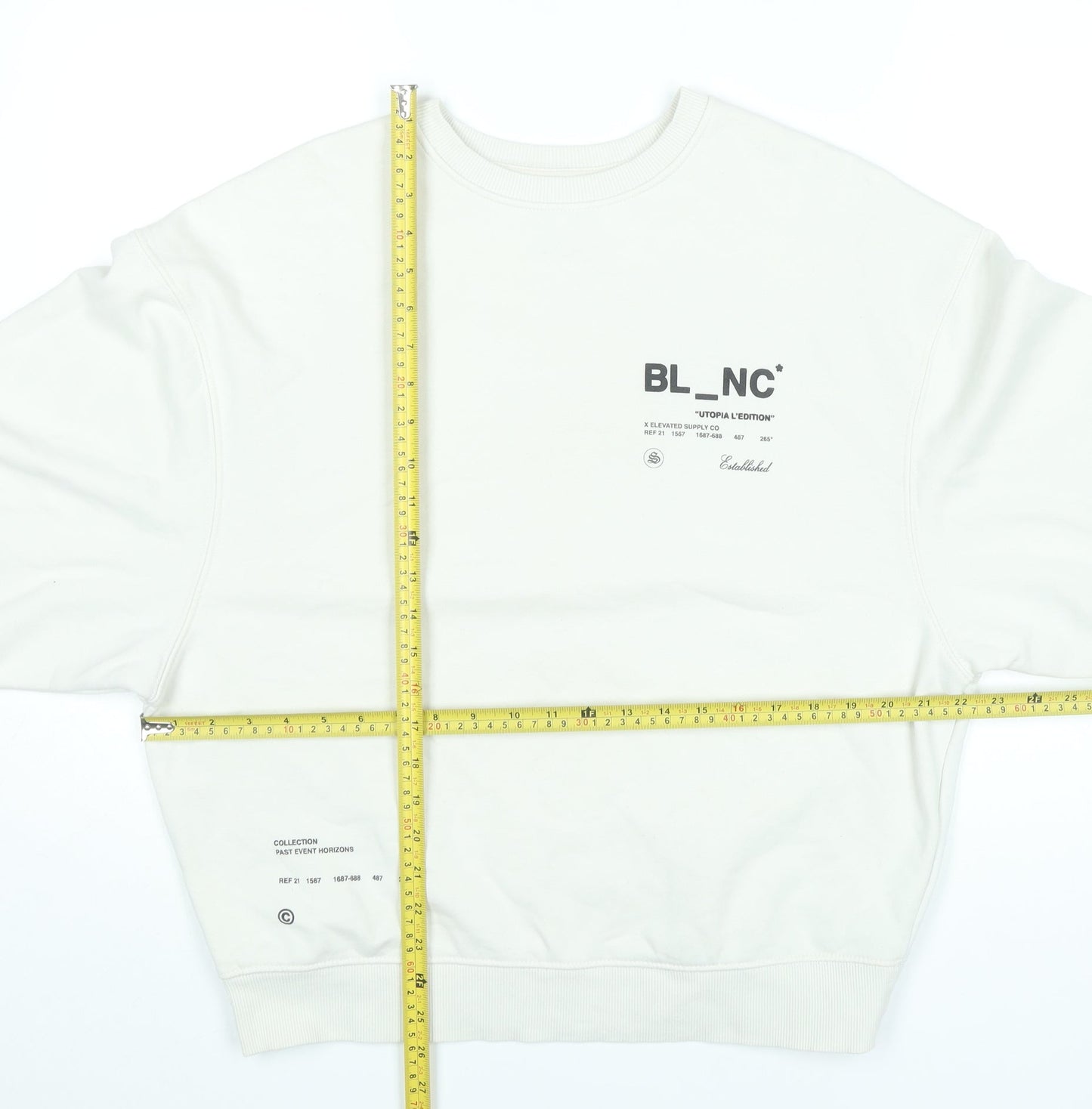 River Island Men's White Graphic Print Pullover Sweatshirt Size S