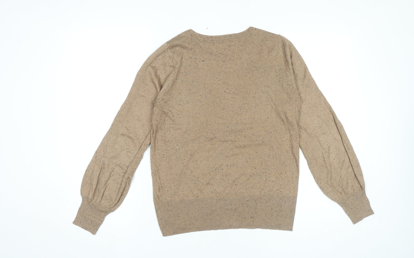 Next Women’s Beige Size 8 Crew Neck Long Sleeve Knit Jumper
