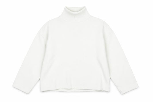 Zara Women’s Ivory Roll Neck Knit Jumper Size M Long Sleeve