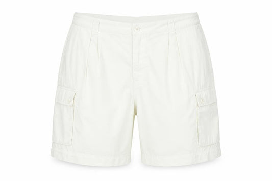 Marks & Spencer Womens Ivory Cargo Shorts Size 22 Cotton Summer