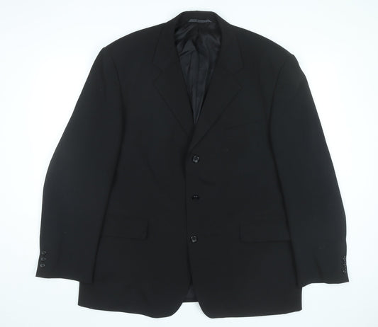 Burton Menswear Men's Black 46 Chest Regular Fit Blazer Jacket