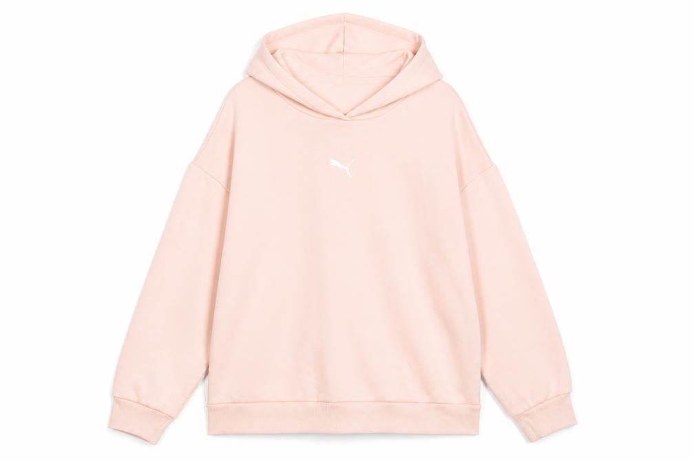 Puma Girls Pink Hoodie Teens UK 11-12Y Cotton Blend Pullover