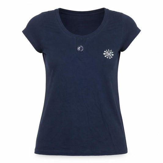 Bee Bee Womens Blue XL Scoop Neck Short Sleeve Cotton T-Shirt
