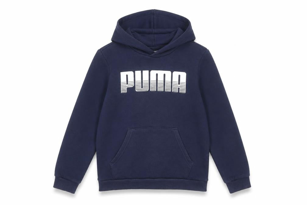 Puma Boys Blue Pullover Hoodie 13-14 Years Sports Casual Cotton