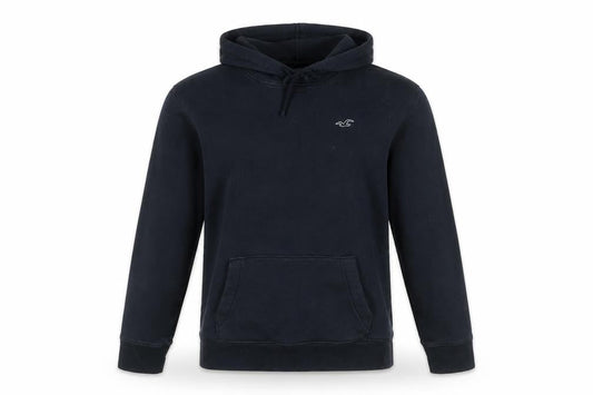 Hollister Men’s Black Pullover Hoodie Size S Regular Fit Logo