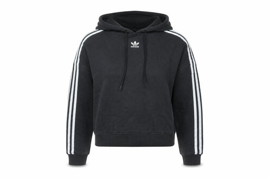 Adidas Women's Black Size 10 Pullover Hoodie Cotton Sportswear
