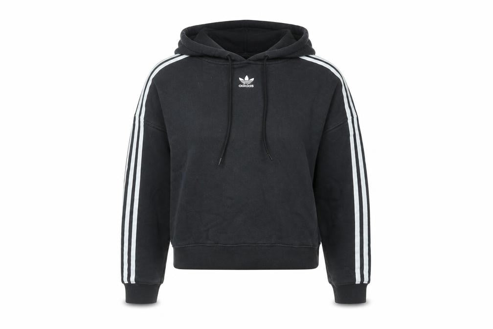 Adidas Women's Black Size 10 Pullover Hoodie Cotton Sportswear