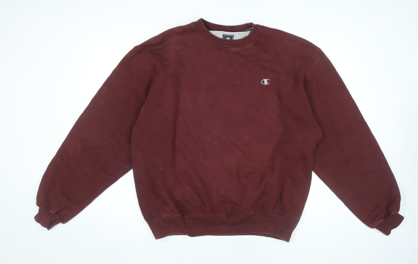 Champion Mens Red Crew Neck Pullover Sweatshirt Size L Regular