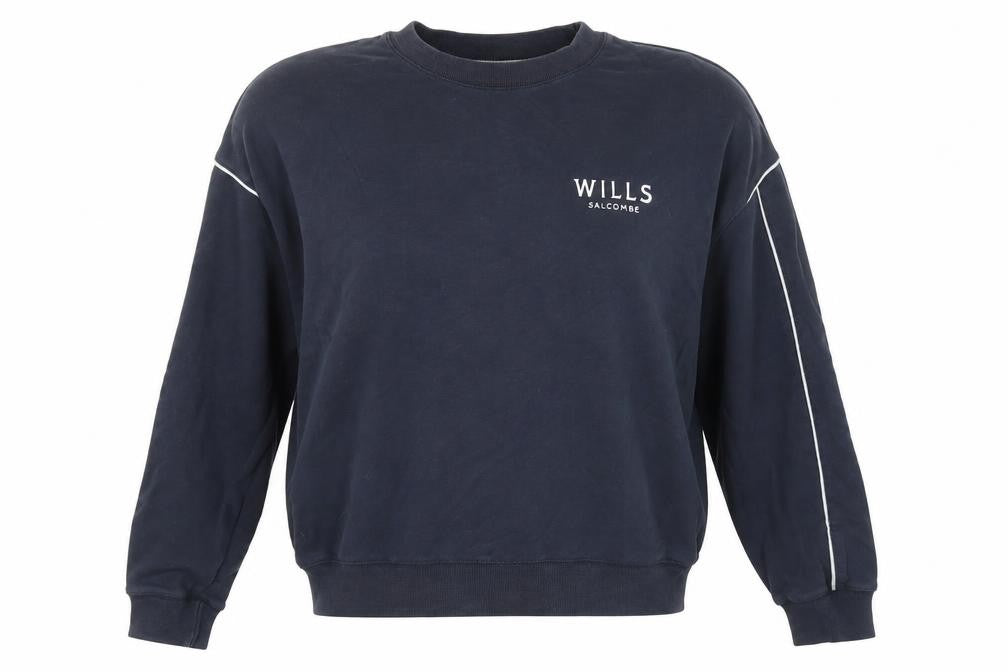 Jack Wills Womens Blue Logo Pullover Sweatshirt Size 10