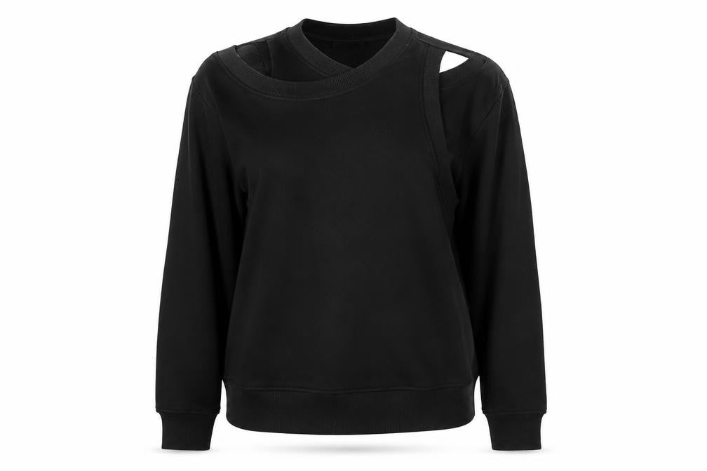 Zara Women Black Small Pullover Sweatshirt Long Sleeve Casual