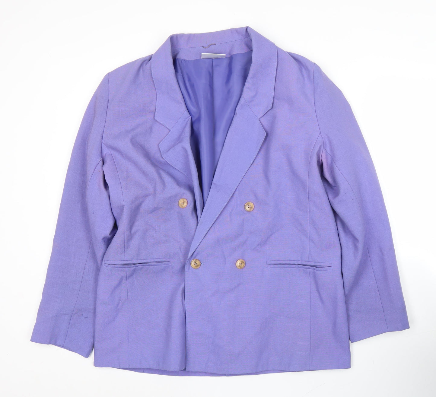 Features Women Purple Size 16 Double-Breasted Blazer Jacket