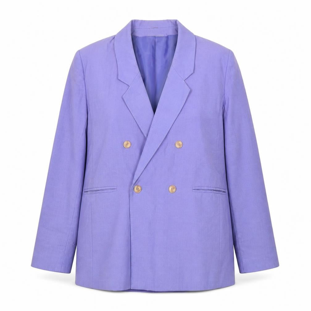 Features Women Purple Size 16 Double-Breasted Blazer Jacket