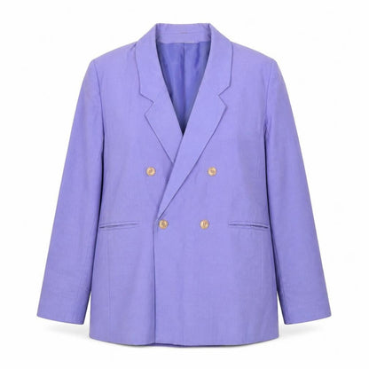 Features Women Purple Size 16 Double-Breasted Blazer Jacket