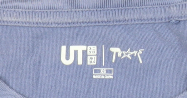 Uniqlo Troye Sivan Blue XS Unisex Graphic T-Shirt Short Sleeve