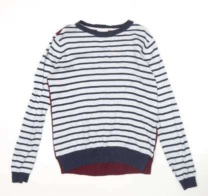 Additional front view of Linea Weekend women’s multicoloured striped jumper, size M