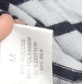 Brand and care label for Linea Weekend women’s multicoloured striped jumper, size M