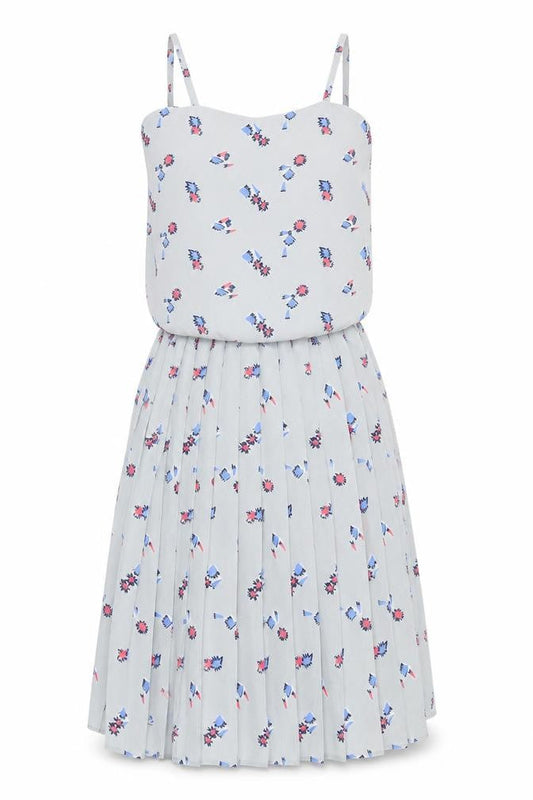 Mark Angelo Womens Grey Floral Fit & Flare Dress Size 10