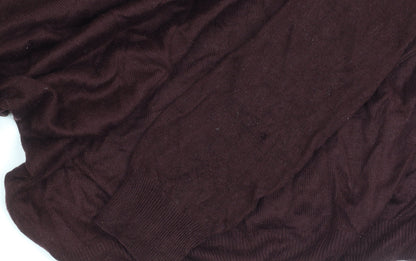 James Pringle Men's Brown M V-Neck Acrylic Pullover Jumper