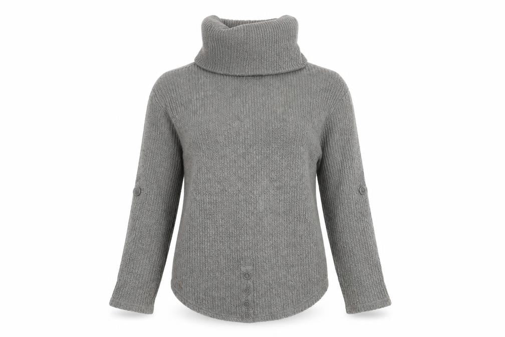 ONLY Womens Grey Cowl Neck Knit Pullover Jumper Size S