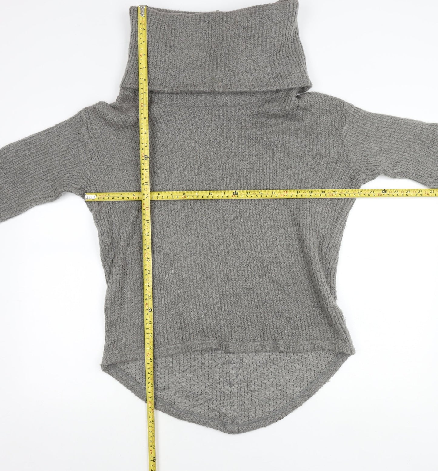 ONLY Womens Grey Cowl Neck Knit Pullover Jumper Size S