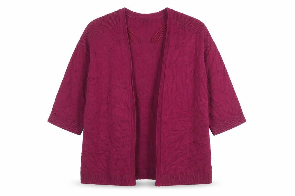 Laura Ashley Womens Purple Cardigan Size 14 Cotton Cashmere Blend