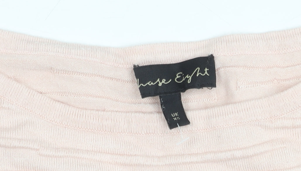 Phase Eight Womens Pink XS Pullover Boat Neck Jumper Knitwear