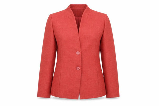 Classics Womens Red Size 12 Tailored Two-Button Suit Jacket