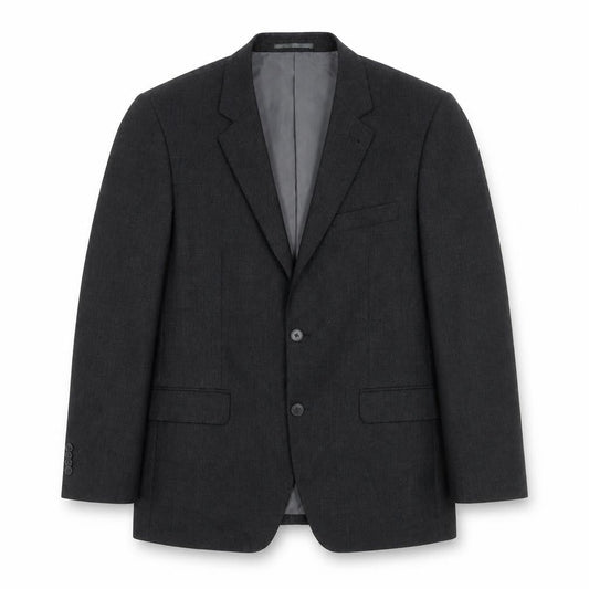 F&F Men’s Grey 38R Blazer Jacket Two-Button Notch Lapel Formal