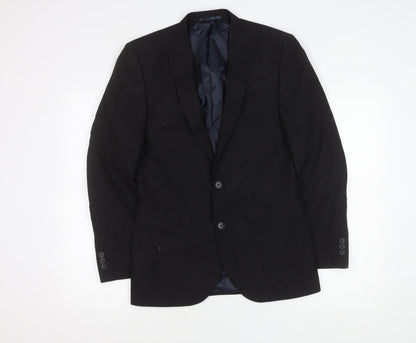 Next Womens Black Suit Jacket Size 10 Regular Tailored Two Button Workwear