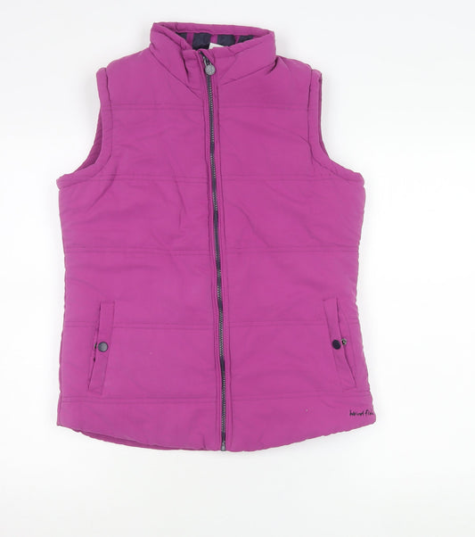 Weird Fish Womens Pink Puffer Waistcoat Size 6 Quilted Sleeveless