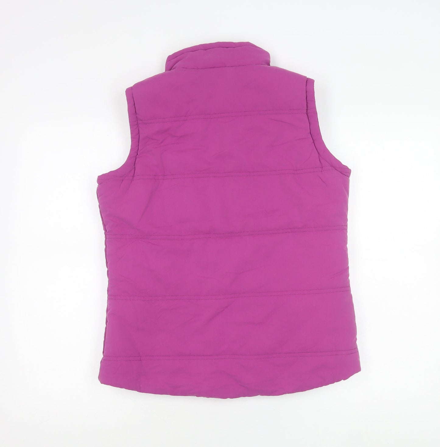 Weird Fish Womens Pink Puffer Waistcoat Size 6 Quilted Sleeveless