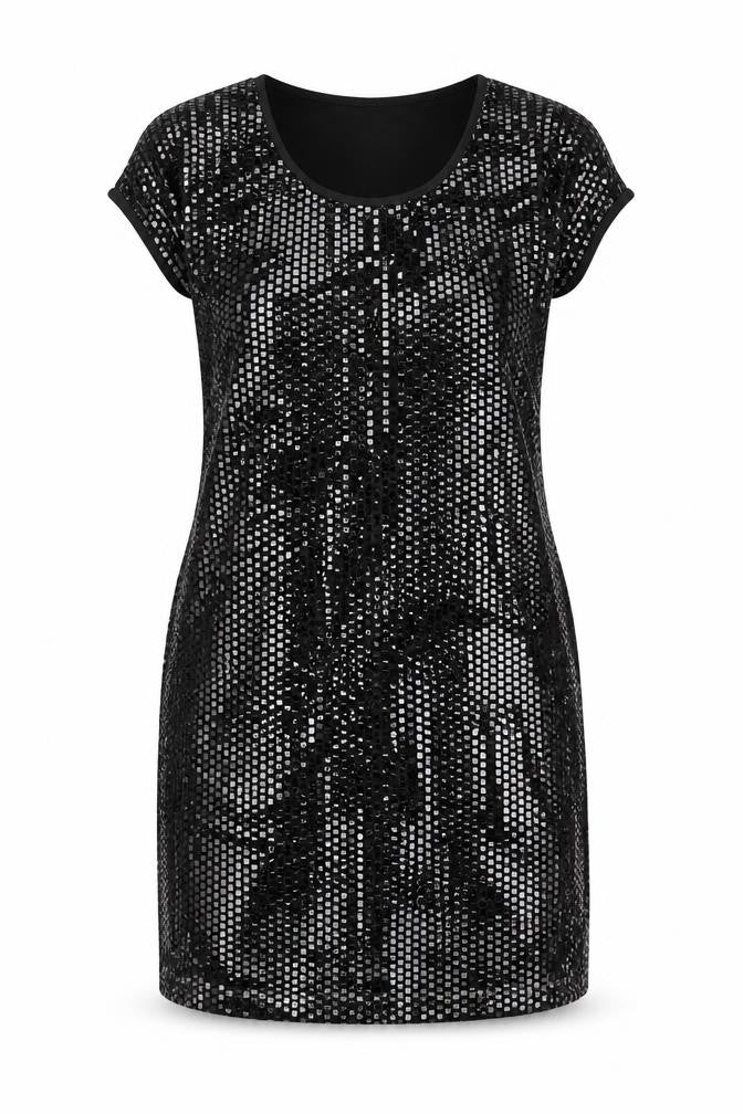 Ronni Nicole Women Black Sequin Sheath Party Dress Size 12