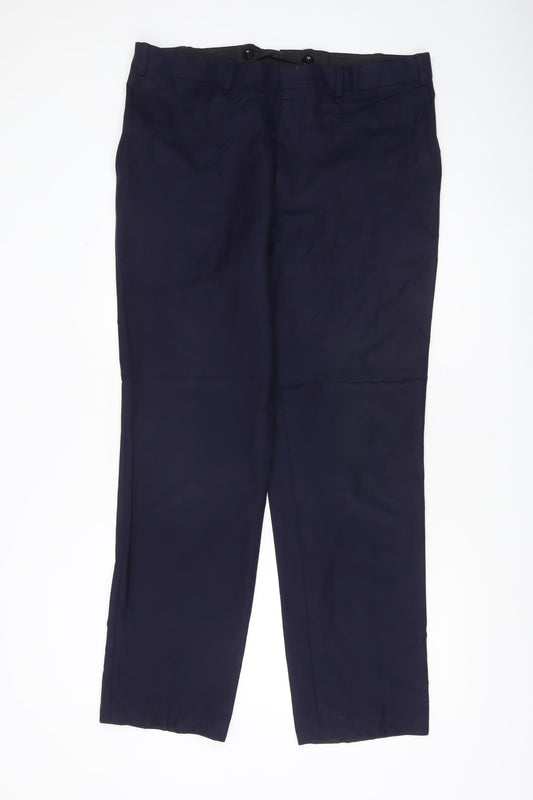 Chester Barrie Men's Blue Wool Dress Pants 44R Classic Fit
