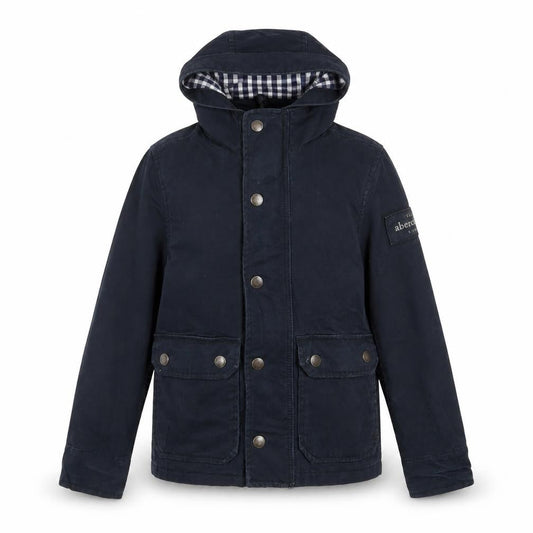 Abercrombie Boys Blue Hooded Parka Jacket Coat Size 7-8 Years
