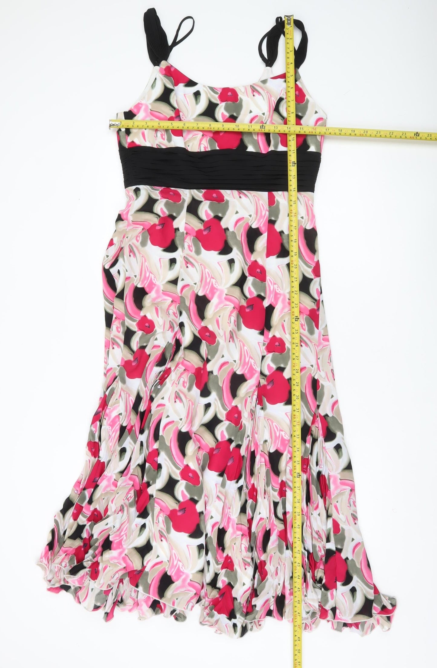 Roman Originals Women’s Multicoloured Floral Midi Dress Size 12 Sleeveless Fit & Flare