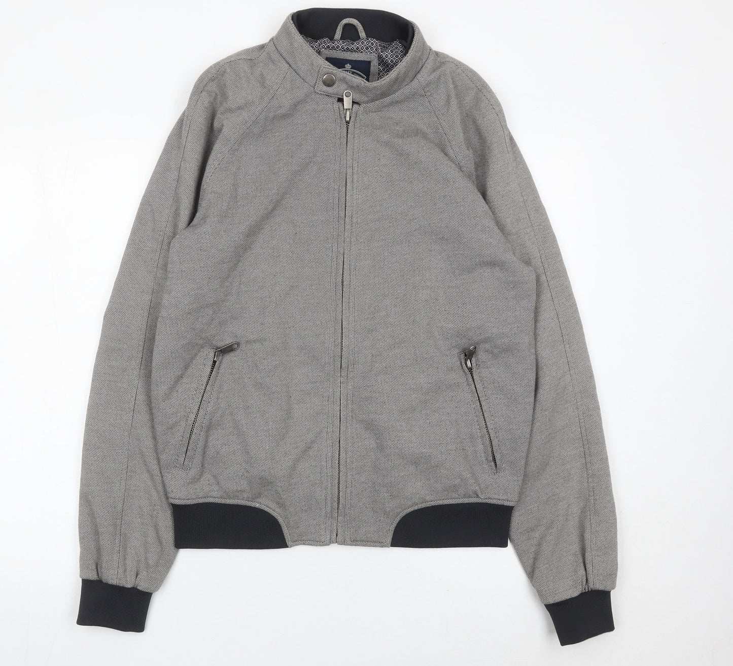 Matalan Men's Grey Basic Jacket Medium Regular Fit Full Zip