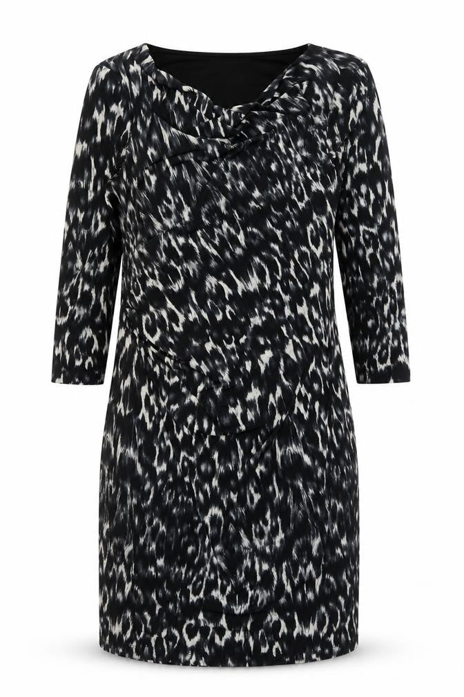 Fenn Wright Manson Women’s Black Animal Print Bodycon Dress Size 16