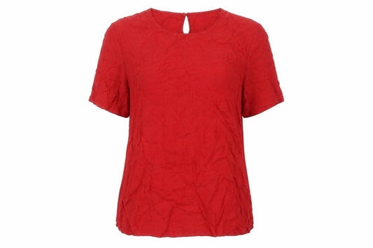Marks and Spencer Women’s Red Short Sleeve Cupro Blouse UK 10