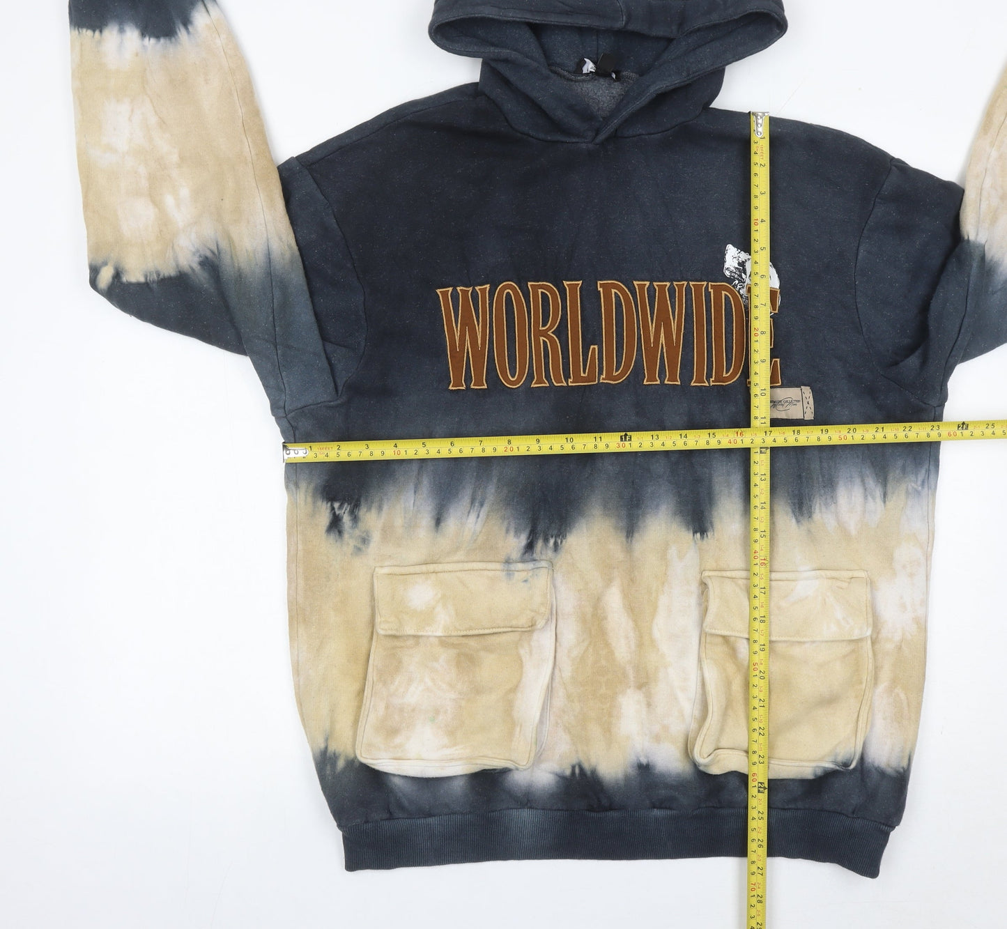BoohooMAN Men’s Multicoloured Tie Dye Pullover Hoodie S