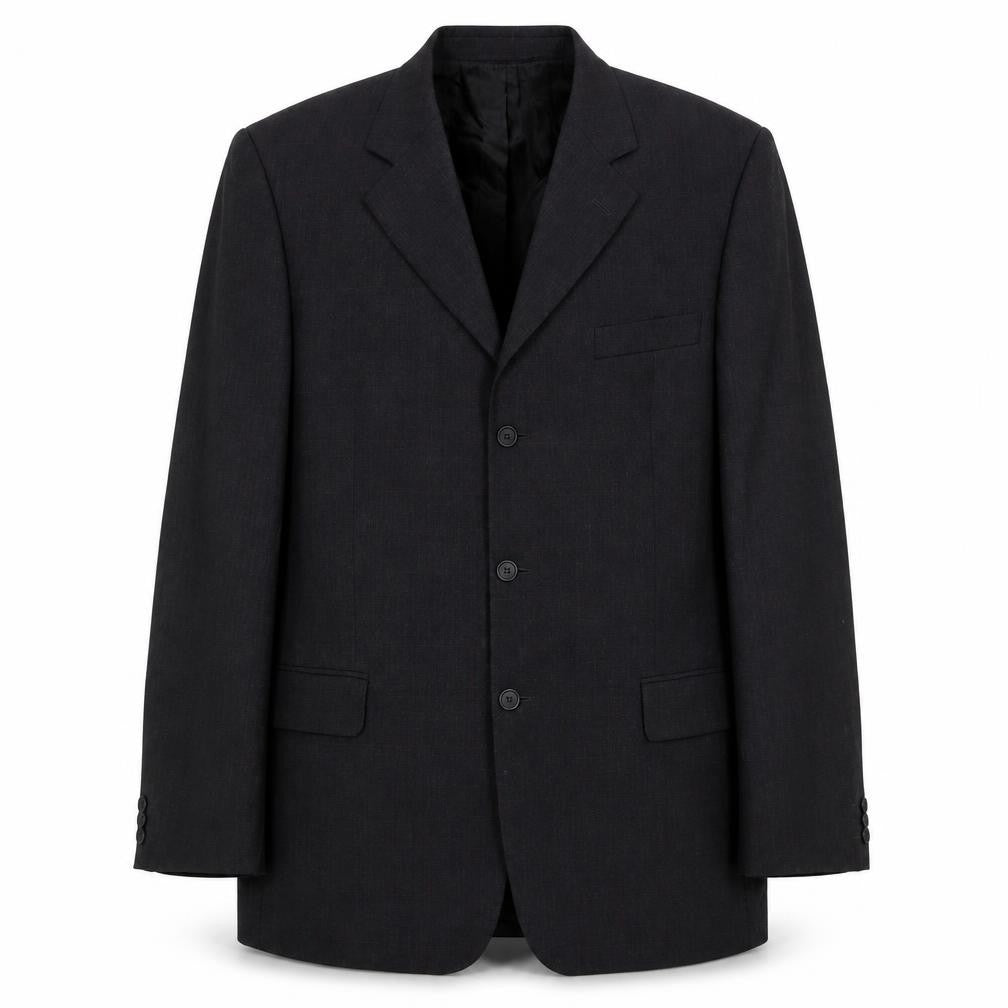 Falabella Men's Grey with Red Wool Blazer Jacket Size 40 Regular Fit