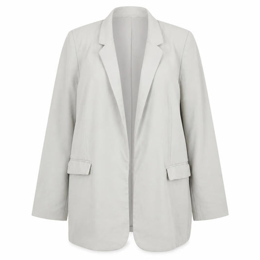 Marks & Spencer Women Grey Size 16 Regular Fit Blazer Jacket