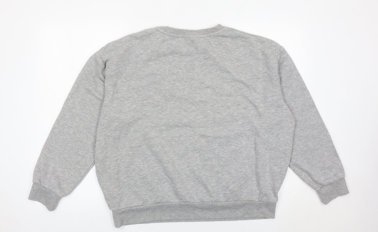 Disney Women Grey Winnie the Pooh L Pullover Sweatshirt Christmas Graphic
