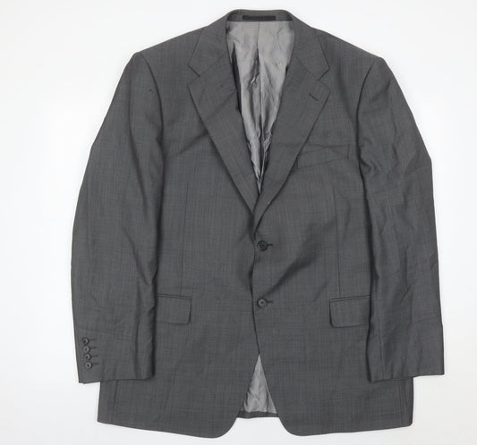 Marks and Spencer Men's Grey Wool Blazer Jacket 44in Chest Medium