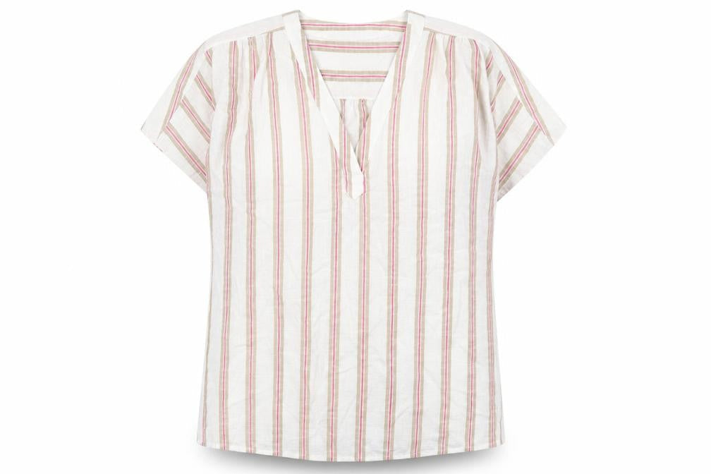 Lands' End Women’s Multicoloured Striped Tunic Blouse S
