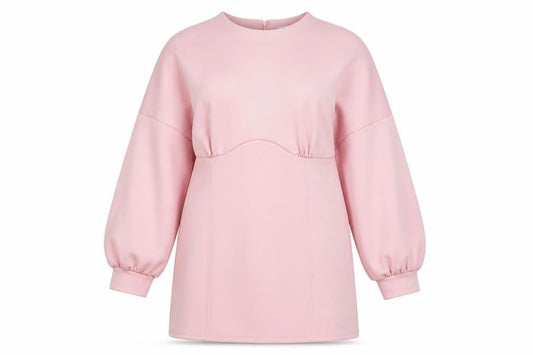 River Island Women’s Pink Shift Dress Size 14 Long Sleeve Party