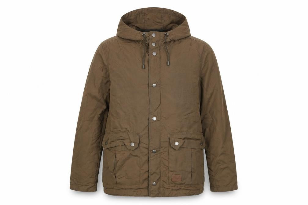Threadbare Men’s Brown Parka Jacket M Hooded Casual Outerwear
