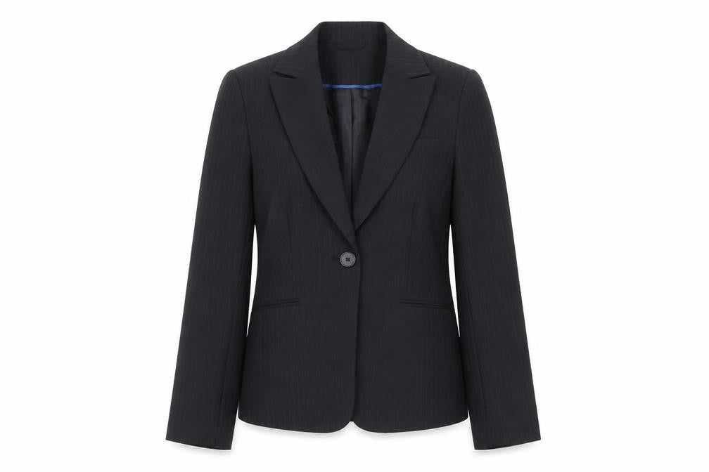 Atmosphere Womens Black Pinstripe Blazer Size 8 Regular Fit Jacket